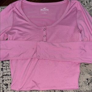 Hollister Pink Long Sleeve Top